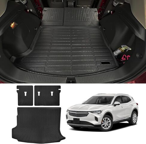 سجادات أرضية Naibeve لعام 2023 2024 2025 Nissan Ariya لـ Nissan Ariya Cargo Mat Trunk Mat مع مسند الظهر وغطاء المقعد الخلفي ملحقات حامية (حصيرة صندوق السيارة تناسب المستوى العلوي فقط) in Kuwait