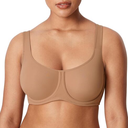 DELIMIRA Women's Confishape Full Coverage Bra Plus Size T Shirt Supportive Underwire Unlined Comfortable Bras in Saudi Arabia