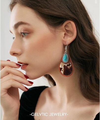 Bohemian Wood Teardrop Earrings for Women Acrylic Colorful Teardrop Dangle Earrings Handmade Natural Wooden Earrings Boho Geometric Flower Leaf Cross Earrings Statement Lightweight Ethnic Earrings Vintage Retro Jewelry in Kuwait