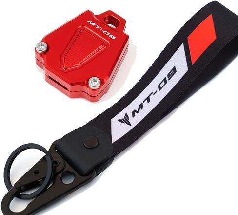 MOWOK CNC Aluminum Motorcycle Key Case Cover Key Shell With Key Chain Keyring Fit For YAMAHA MT09 MT-09 MT 09 (Blue) in Saudi Arabia