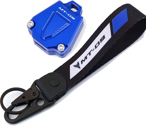 MOWOK CNC Aluminum Motorcycle Key Case Cover Key Shell With Key Chain Keyring Fit For YAMAHA MT09 MT-09 MT 09 (Blue) in Saudi Arabia