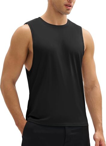 MAGCOMSEN Men's Workout Tank Tops Quick Dry Lightweight Sleeveless Shirts Gym Bodybuilding Muscle Tee Shirt in Kuwait