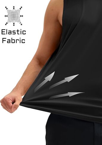 MAGCOMSEN Men's Workout Tank Tops Quick Dry Lightweight Sleeveless Shirts Gym Bodybuilding Muscle Tee Shirt in Kuwait