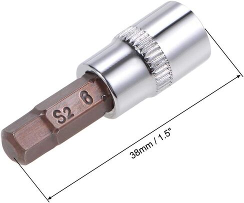 uxcell 5pcs 1/4" Drive x H7 (7mm) Hex Bit Socket, S2 Steel Bits CR-V Sockets 38mm Length Use with Ratchet Wrench, Slide Bar, Extension Rod in Kuwait