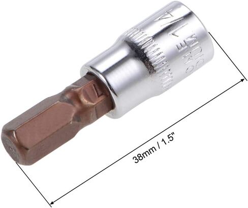uxcell 5pcs 1/4" Drive x H7 (7mm) Hex Bit Socket, S2 Steel Bits CR-V Sockets 38mm Length Use with Ratchet Wrench, Slide Bar, Extension Rod in Kuwait