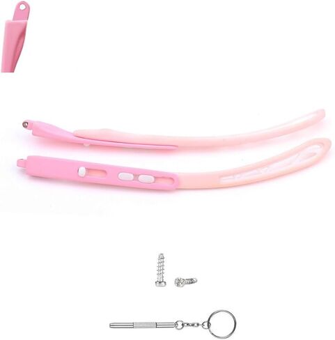 1 Pair Child Glasses Replacement Leg Silicone Eyeglasses Arms Repair Kit Anti-Slip Comfort Replacement Accessory and 3-in-1 Screwdriver(Black) in Kuwait