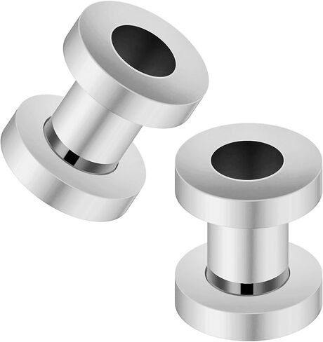 Surgical Steel Ear Stretching Lobe Plugs, Flesh Tunnel Earrings, Pair in Saudi Arabia