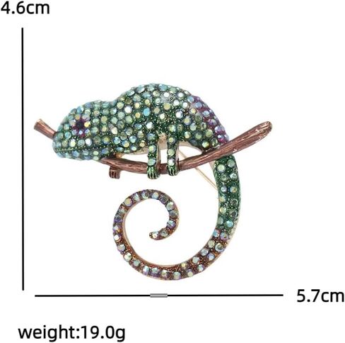 Chameleon Brooch Pins for Women, Lizard Brooch Pin, Cute Chameleon Animal Brooch Lapel Pin, Bohemian Chameleon Brooches Pins for Women Hat Bag Suit Dress Accessories in Kuwait