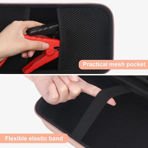 Elonbo Carrying Case for Halo Bolt Air 58830 mWh/Halo Bolt Air+ Portable Emergency Power Kit, Car Charger Power Bank Holder, Extra Mesh Pocket Fits Car Battery Jump Starter, Jumper Cables, Rose Gold in Saudi Arabia