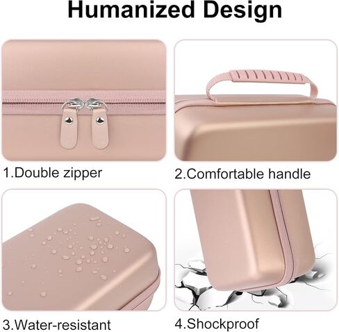 Elonbo Carrying Case for Halo Bolt Air 58830 mWh/Halo Bolt Air+ Portable Emergency Power Kit, Car Charger Power Bank Holder, Extra Mesh Pocket Fits Car Battery Jump Starter, Jumper Cables, Rose Gold in Saudi Arabia