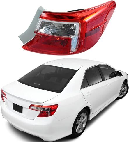 Outer Clear/Red Right Left Driver Passenger Side Tail Lights Brake Lamp Tail Lights Brake Lamp Tail Light Brake Lamp Replacement for 2012-2014 Camry w/Bulbs in Kuwait