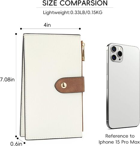 CLUCI Women's Wallet Leather Slim Wallet for Women RFID Blocking with Multi Credit Card Holder Zipper Pocket in Saudi Arabia
