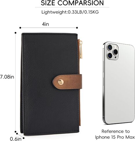 CLUCI Women's Wallet Leather Slim Wallet for Women RFID Blocking with Multi Credit Card Holder Zipper Pocket in Saudi Arabia