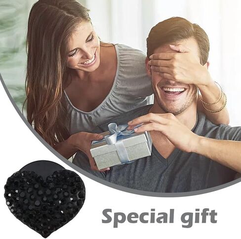 قطعتان من مشابك فتحة التهوية للسيارة، ملحقات السيارة اللامعة، معطر هواء السيارة، معطر هواء السيارة للسيدات، سحر مشبك فتحة تهوية السيارة، معطرات السيارة للنساء، إكسسوارات السيارة من حجر الراين للفتيات (أسود) in Kuwait