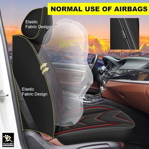 Car Seat Covers Fit for Nissan Murano 2011-2024 Full Set 5 Seats Leather Automotive Seat Covers Waterproof Seat Cushion Protector Compatible with Airbag(2 Rows 5 Seats,Black) in Saudi Arabia