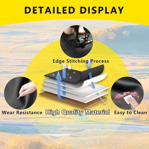 Car Seat Covers Fit for Nissan Murano 2011-2024 Full Set 5 Seats Leather Automotive Seat Covers Waterproof Seat Cushion Protector Compatible with Airbag(2 Rows 5 Seats,Black) in Saudi Arabia
