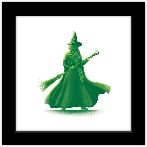 Trends International Gallery Pops Wicked - Elphaba Silhouette Wall Art, 12" x 12" Gallery Pops Wall Art, Black Framed Version in Saudi Arabia