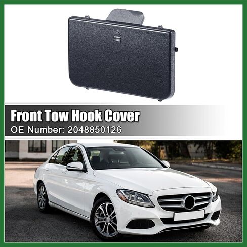 غطاء خطاف سحب المصد الأمامي من Motoforti غطاء فتحة العين مناسب لسيارة Mercedes-Benz C-Class W204 - عبوة من 1 رمادي طويل الأمد in Saudi Arabia