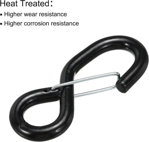 MECCANIXITY Ratchet Strap S Hook with Latch Load 1763 Lbs for 1" Tie Down Strap Webbing Car Truck Trailer Pack of 4 in Kuwait