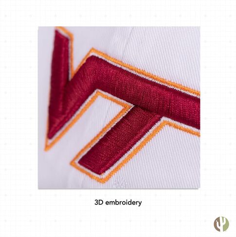 Desert Cactus Virginia Tech University Baseball Hat Hokies VT Brimmed Embroirderd Hats Cap Adjustable Cloth Strap Adult (Style A1) Red in Saudi Arabia