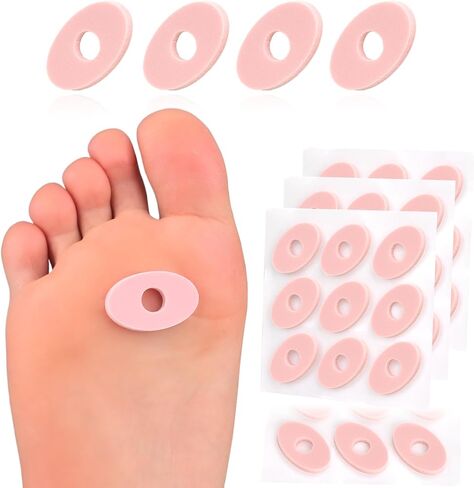 Callus Cushions, Oval Corn Pads, Foam Padding with Self-Stick Adhesive, Protects Toes, Foot and Heel from Rubbing and Friction, Pain Relief from Calluses, Corns, Blisters (90 Count, Small Size) in Saudi Arabia