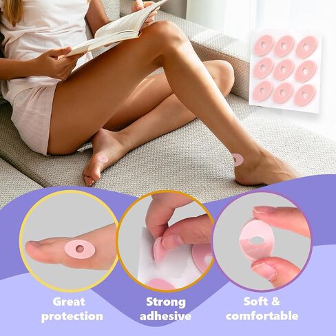 Callus Cushions, Oval Corn Pads, Foam Padding with Self-Stick Adhesive, Protects Toes, Foot and Heel from Rubbing and Friction, Pain Relief from Calluses, Corns, Blisters (90 Count, Small Size) in Saudi Arabia