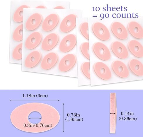 Callus Cushions, Oval Corn Pads, Foam Padding with Self-Stick Adhesive, Protects Toes, Foot and Heel from Rubbing and Friction, Pain Relief from Calluses, Corns, Blisters (90 Count, Small Size) in Saudi Arabia
