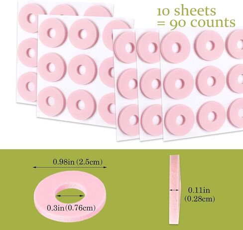 Callus Cushions, Oval Corn Pads, Foam Padding with Self-Stick Adhesive, Protects Toes, Foot and Heel from Rubbing and Friction, Pain Relief from Calluses, Corns, Blisters (90 Count, Small Size) in Saudi Arabia