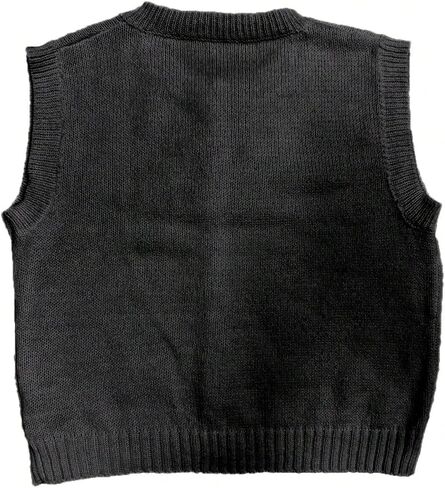 GORGLITTER Women's Button Up Sweater Vest Crewneck Sleeveless Knit Sweater Tank Top in Saudi Arabia
