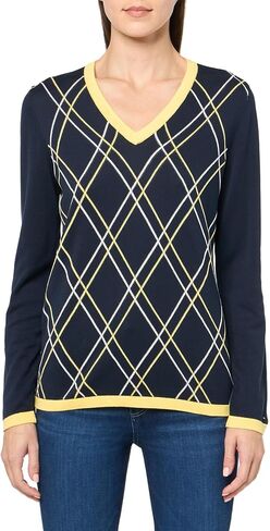 Tommy Hilfiger Women's Classic Fit Lightweight V-Neck Sweater in Saudi Arabia