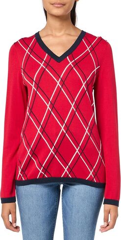 Tommy Hilfiger Women's Classic Fit Lightweight V-Neck Sweater in Saudi Arabia