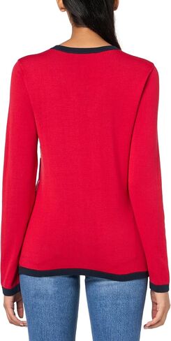 Tommy Hilfiger Women's Classic Fit Lightweight V-Neck Sweater in Saudi Arabia