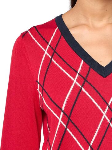 Tommy Hilfiger Women's Classic Fit Lightweight V-Neck Sweater in Saudi Arabia