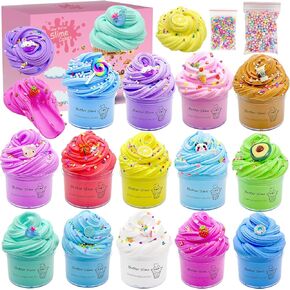 54 Pack Butter Slime Toy kit, Super Soft and Non-Sticky,Very Suitable Birthday Gifts for Boys and Gir,Party Favors,Stress Relief Toys,Easter Filling Stuffers.