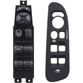 Power Door Window Switch+Bezel Master Control Compatible with 2002-2009 Dodge Ram, 2001-2004 Dodge Dakota, 01-03 Dodge Durango, 05-09 Dodge Sprinter, Replaces 56049805AB 68171680AA 641-00653