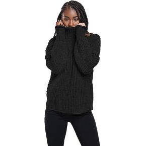 Famulily Women's Pullover Sweaters Long Sleeve Turtleneck Sweater Casual Oversized Knitted Tops 2023 Fall Winter Clothes