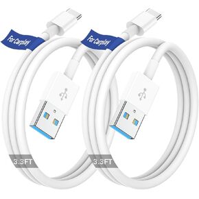 Car Carplay Cable for Apple iPhone 16 15 Pro Plus Max Plus, [3-Pack,3.3FT+3.3FT+6FT] USB A to USB C for Carplay USB C Cord, USB C Cable for iPad Pro/Air/Mini,Samsung Galaxy Car Charger Cable Cord in Saudi Arabia