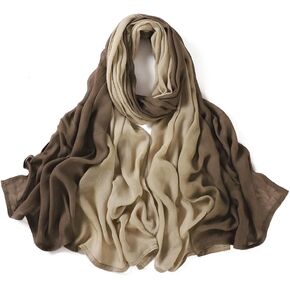 Premium Viscose Hijab Head Scarf Shawl Wrap for Muslim Women Lightweight Gradient Color Hair Wraps Hijabs Scarves