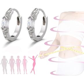 Lymphatic Therapy Titanium Ion Moissanite Diamond Earrings For Women, Lymphvity Earrings Unclog Bloodstream And Lymph Nodes Cubic Zirconia Slimming Up Jewelry Gift