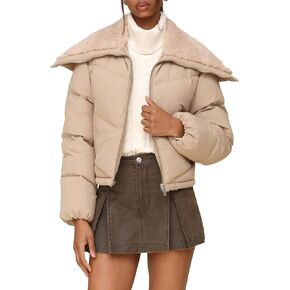 Avec Les Filles Women's Thermalpuff Envelope Collar Puffer