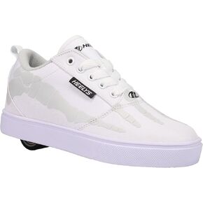 HEELYS Pro 20 Prints Wheeled Heel Shoe, White/Grey/Black, 2 US Unisex Little Kid