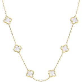 Pendant Necklaces for Women | Stylish Designer Necklaces for Women | Lovely Gift - Many Clov White