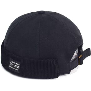 Cotton Beanie Brimless Caps for Men Women Dome Corduroy Sailor Skull Caps Vintage Winter Autumn Hats