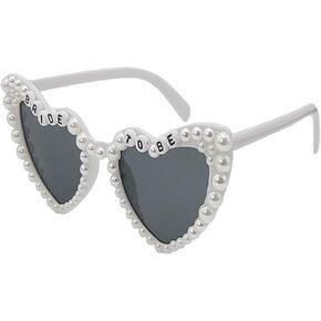 Bachelorette Party Bride Sunglasses Heart Sunglasses or Women Bachelorette Party Bride Pearl Glasses Bachelorette Party Accessories Party Gift Supplies