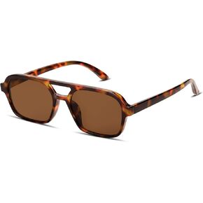 Vintage 70s Sunglasses for Women Men Retro Square Aviator Sun Glasses