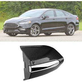 Jerbor Front Left Driver Exterior Door Handle Lock Bezel Cover Cap for Ford Fusion 2013-2020, Door Handle Cap for Edge 2015-2021 for DS7Z-54218A15-DC (Gray Chrome)