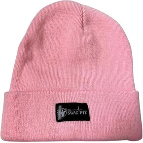 Unisex Knit Beanie Hat Winter Warm Fleece Lined Skull Cap for Men Women - Soft, Comfortable, Stretchy, Classic Style for Daily Wear Pink