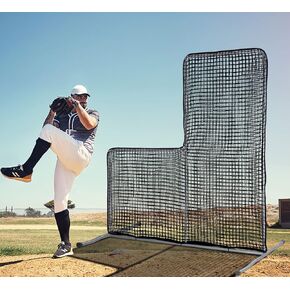 Baseball L Screen, Pitching Screen 7X7FT, Softball Pitching Net, Baseball Protect Screen
