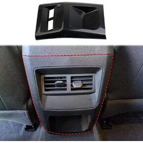 Korlot Carbon Fiber Style Armrest AC Vent Rear Seat Air Outlet Panel Cover for 2023-2024 Chevrolet Colorado WT