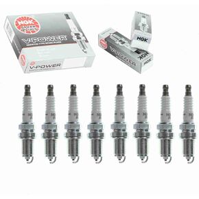 8 pc NGK V-Power Spark Plugs compatible with Chevrolet Corvette 5.7L V8 1986-1991